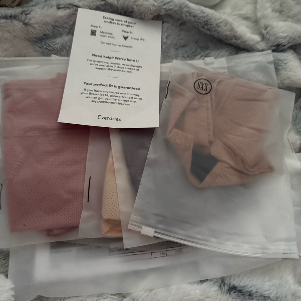 Everdries Nude/Pink Underwear XXS Set of 5 pair- Mesh Pack